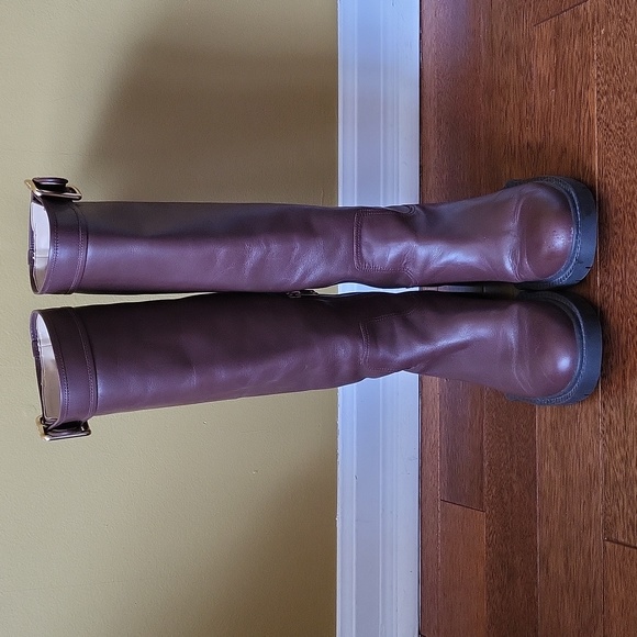 Coach Leigh Tall Riding Leather Boots - Picture 8 of 16